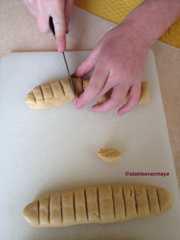 3. cutting the dough